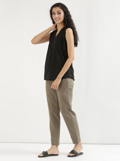 Beige Cotton Pant