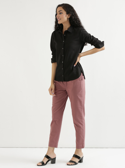 Wine Cotton Pant