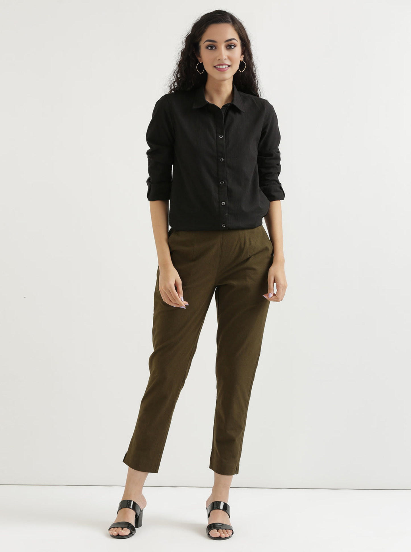 Dark Brown Cotton Pant